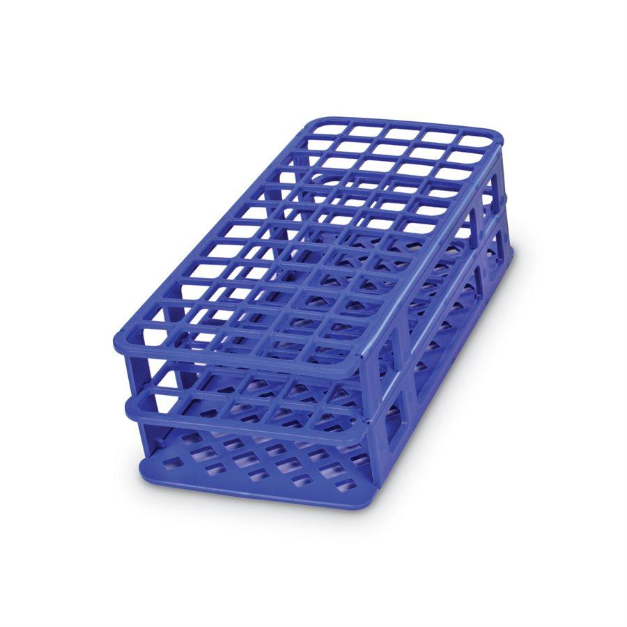 Heathrow Scientific 243071B Fold and Snap Tube Rack 20 mm 40-Place, Blue