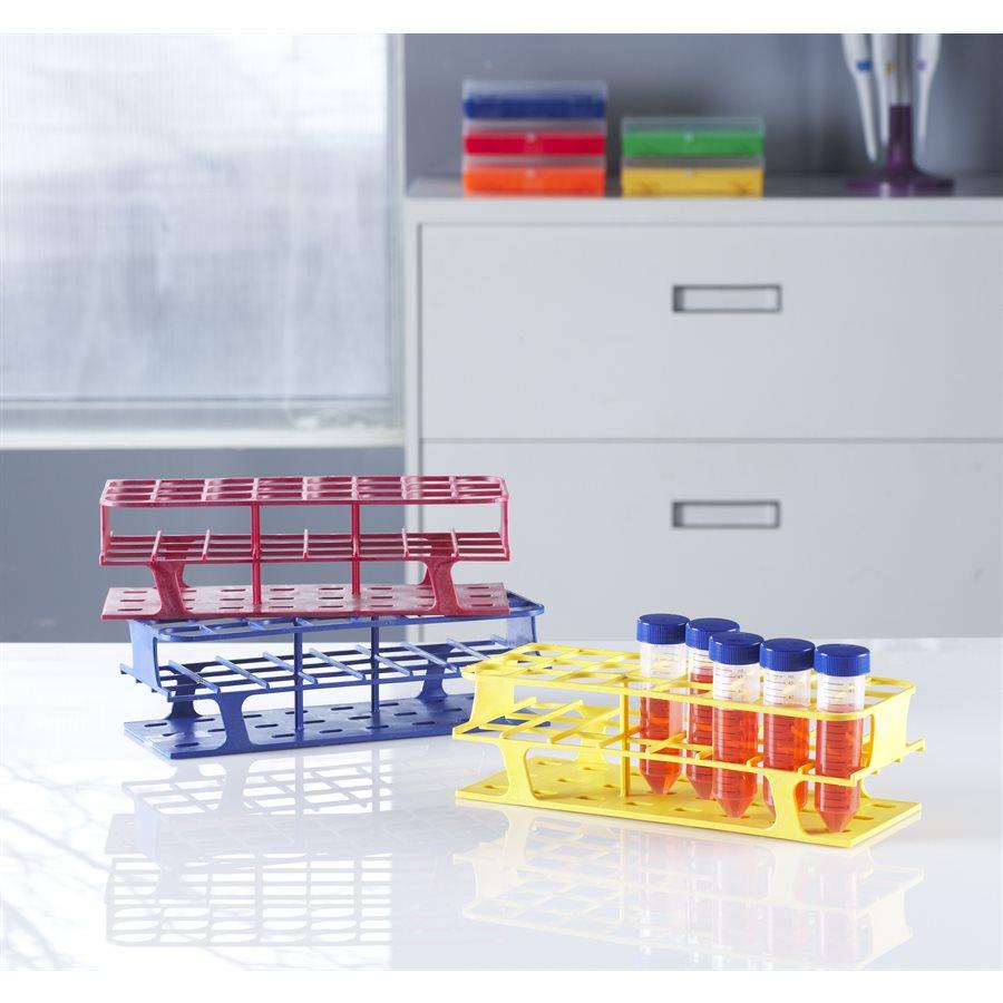 Heathrow Scientific 27511B OneRack Tube Rack Full-Size POM 13 mm 72-Place, Blue