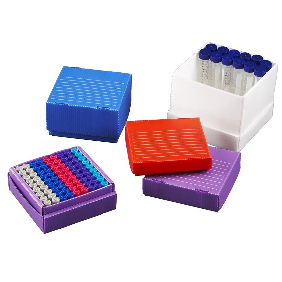 Heathrow Scientific 120379 True North Corrugated Polypropylene Cryogenic Freezer Box, 0.2mL, 144-Place, Natural