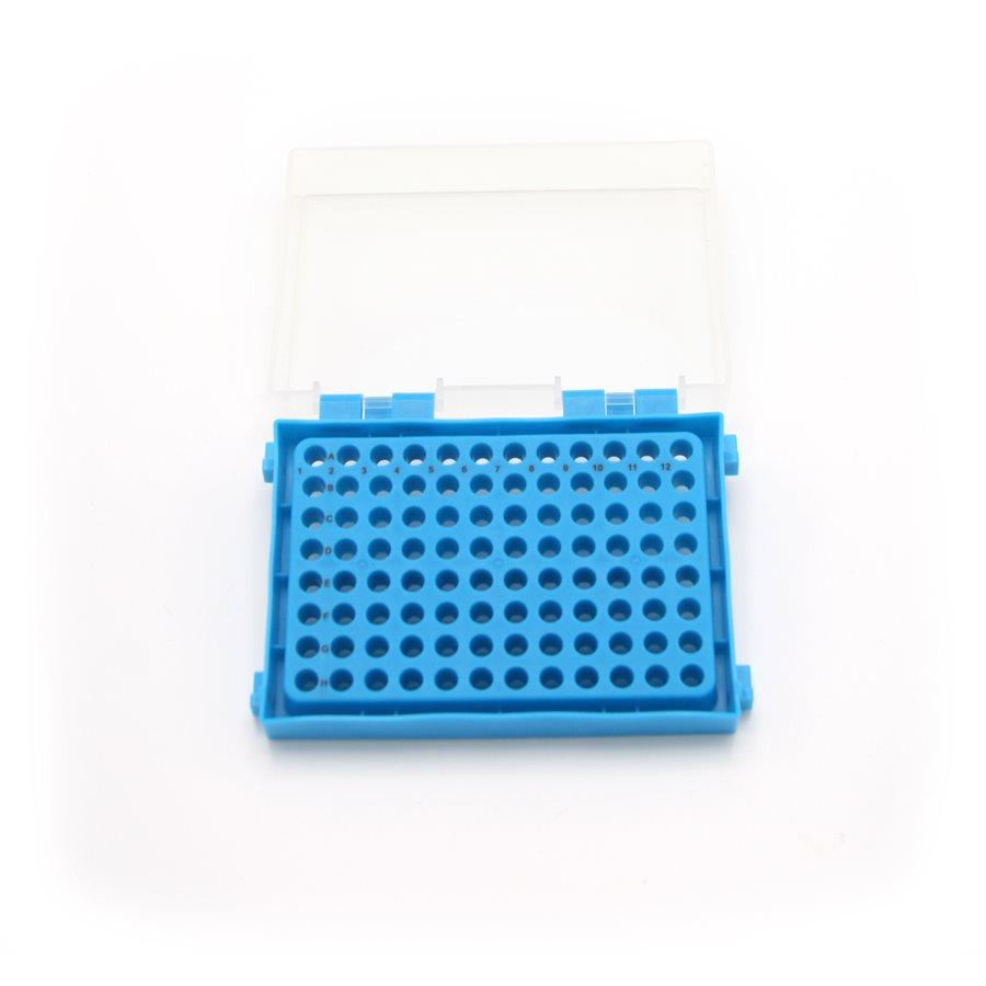 Heathrow Scientific 23461C 96-Well PCR Tube Rack, Blue, 0.2 mL