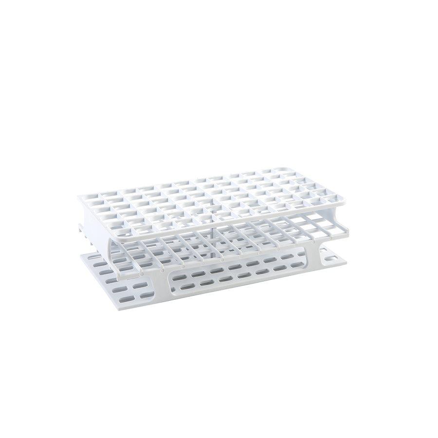 Heathrow Scientific 27512A OneRack Tube Rack Full-Size POM 16 mm 72-Place, White