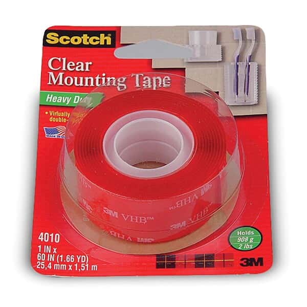 Genie SI-1616 Double Sided Adh. Tape Roll, 60' x 1"