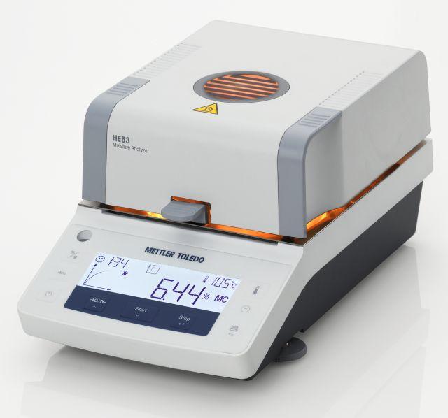 He53 Mettler Toledo HE53 Moisture Analyzer, 54 g x 0.001 g / 0.01 %, Haloge