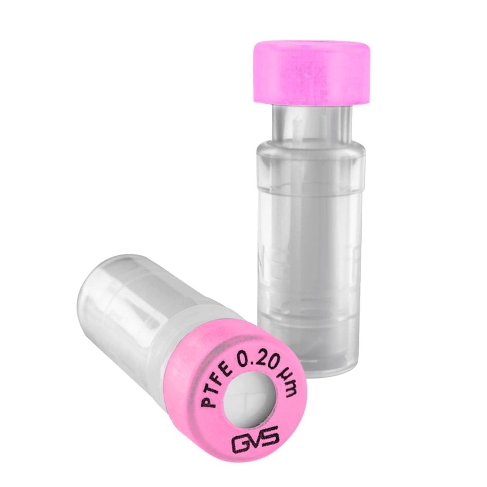 GVS MV32ANPPT002TC01 Syringeless Filter Vials, 0.20µm, PTFE, Pink, 100/CS