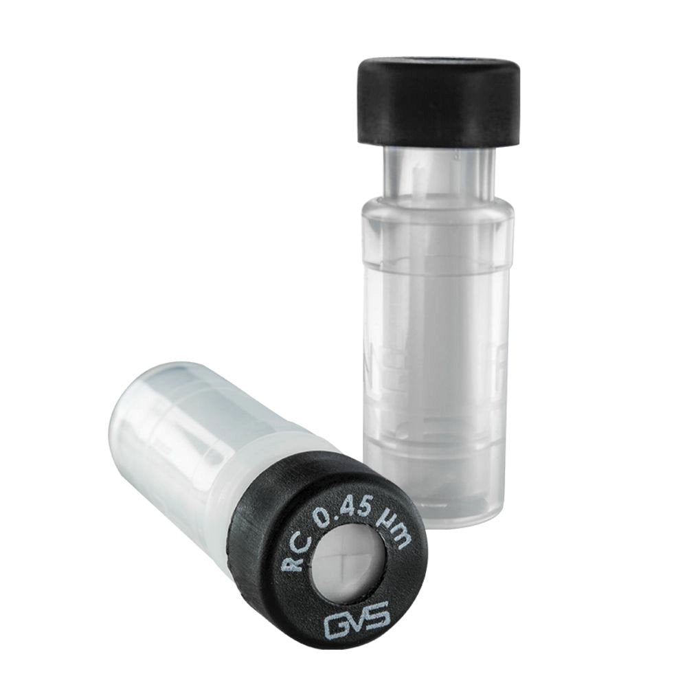 GVS MV32ANPRC004LC01 Syringeless Filter Vials, 0.45µm, RC, Black, 100/CS