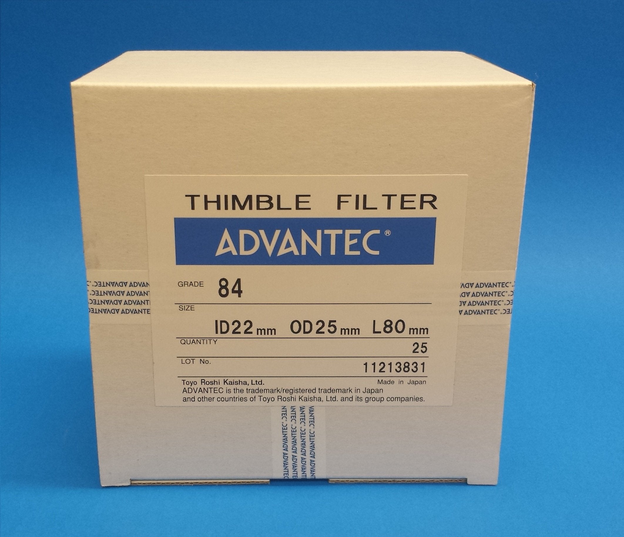 Advantec N08422X25X80MM Timble Filters ID22mm OD25mm L80mm