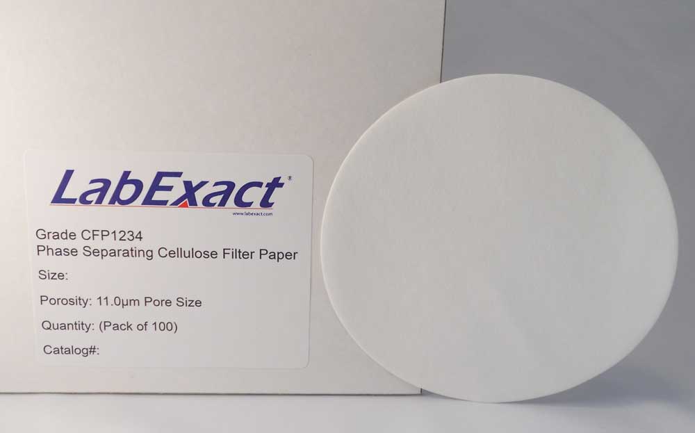 IW Tremont CFP1234-0900 Phase separating cellulose filter paper, fast flow, 9.0cm dia, 100/pk