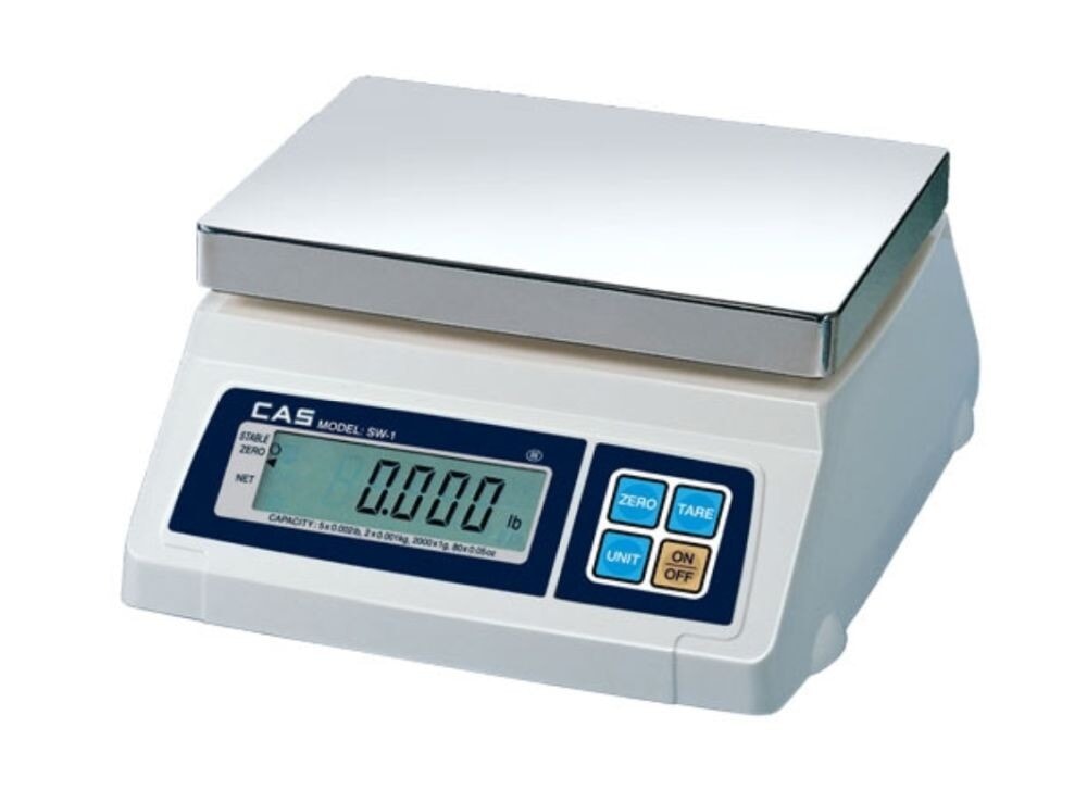 CAS SW-10D Portion Control Scale with dual display, SW-1D Series, NTEP approved, 10 lb x 0.005 lb