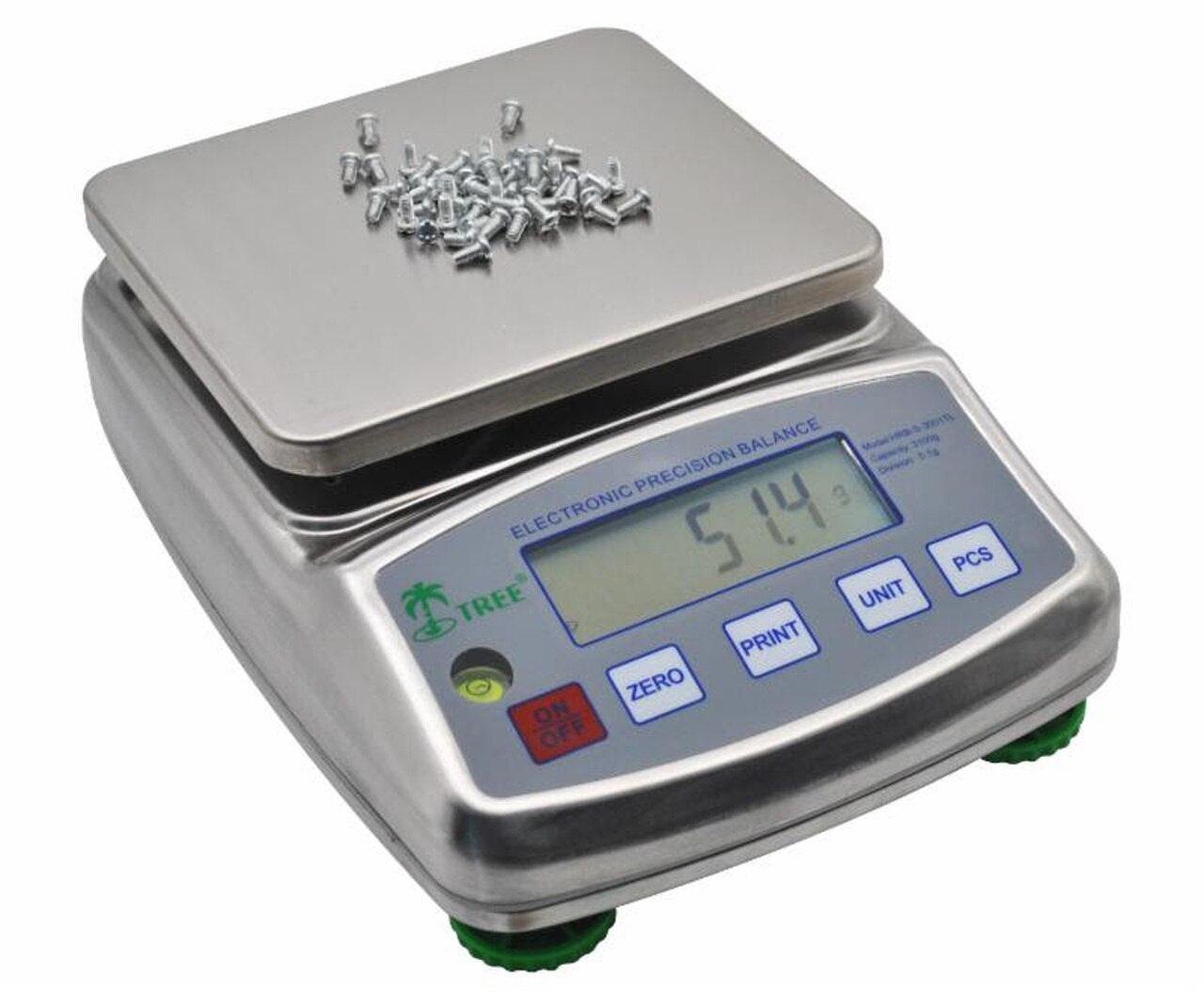 Tree HRB-S 3001 Stainless Steel Precision Balance, 1000 g x 0.01 g