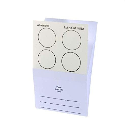 Whatman WB120205 FTA Classic Card, Non-Indicating, 4 Sample Areas Per Card, 100 Pack